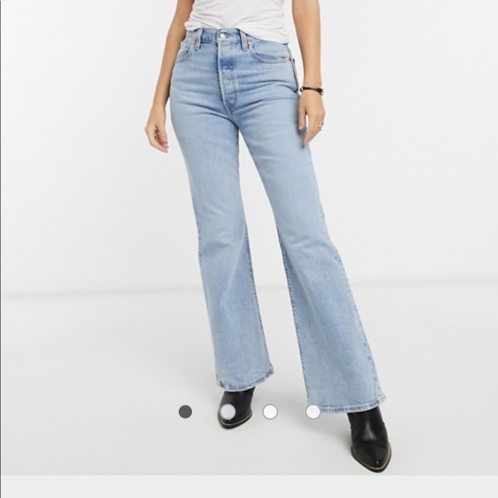 LEVIS Rib Cage Wide Leg Split Flare Jeans